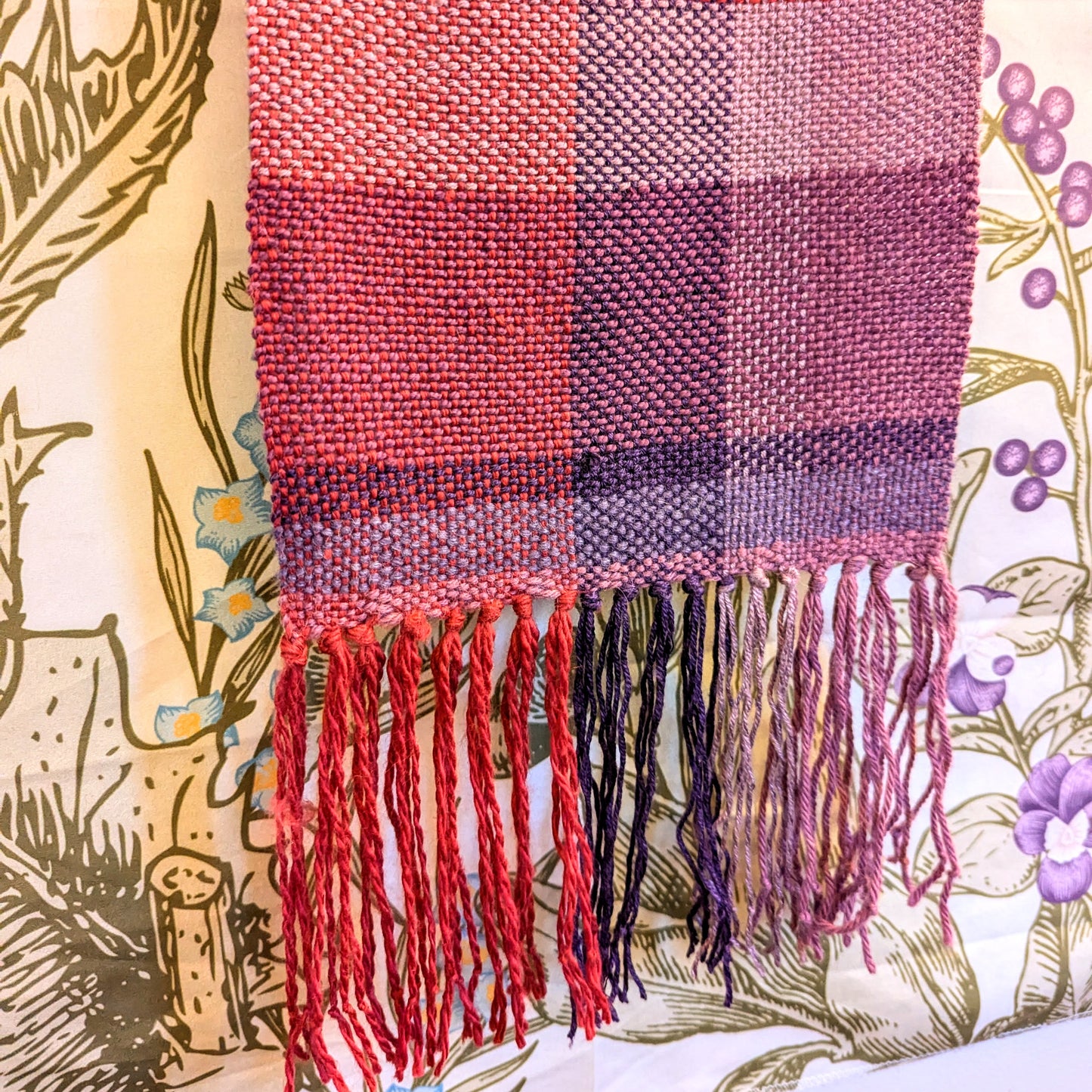 Pink Pony Girl Angora Merino Handwoven Scarf