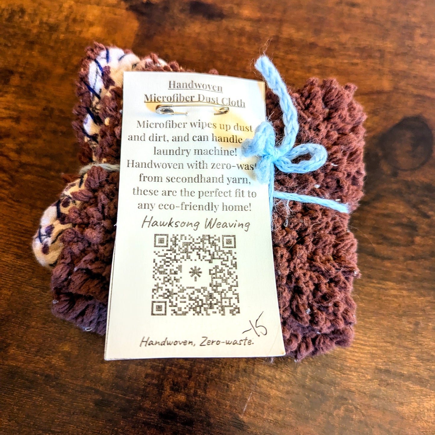 Brown Handwoven Microfiber Dust Cloth