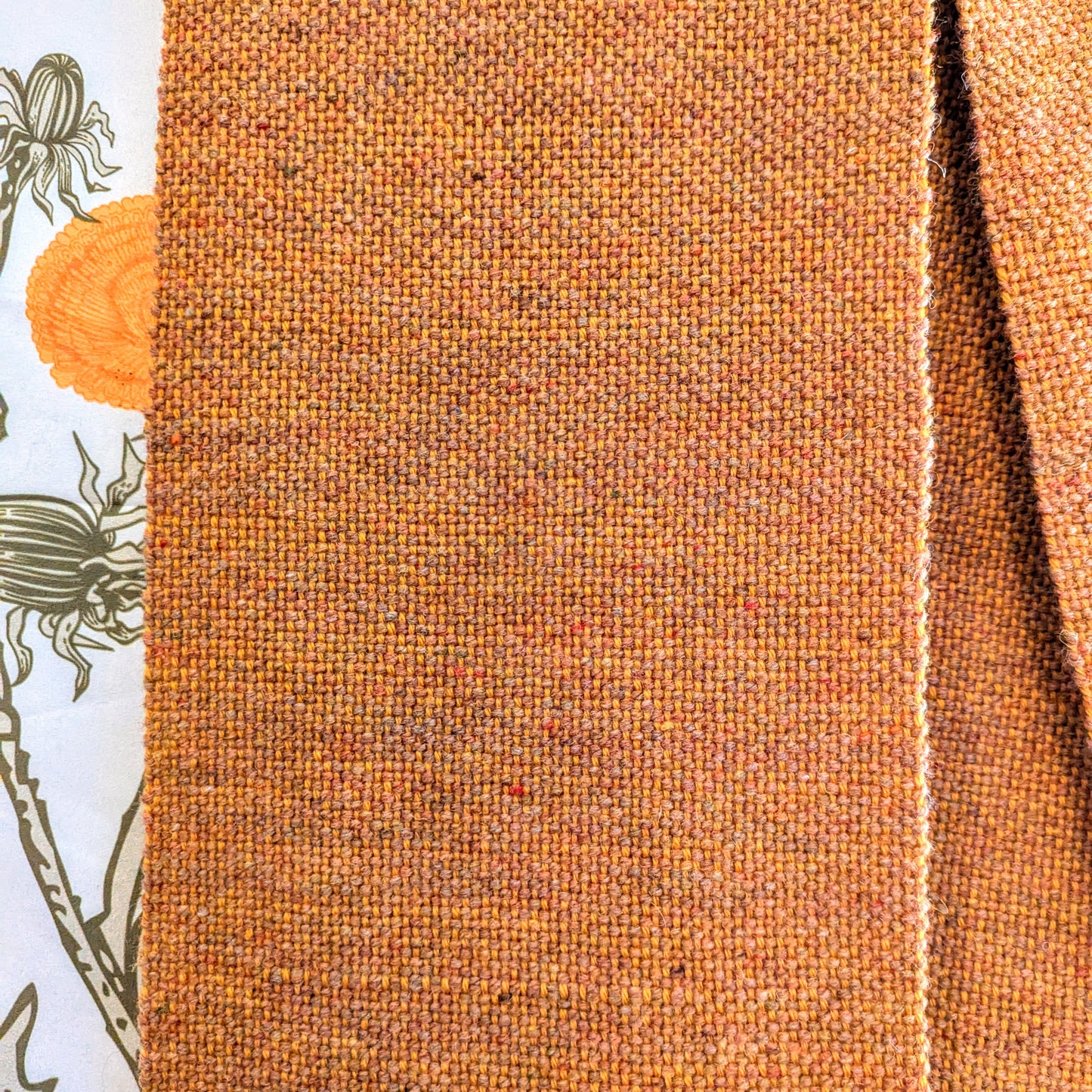 Autumn Goldenrod Wool Handwoven Scarf
