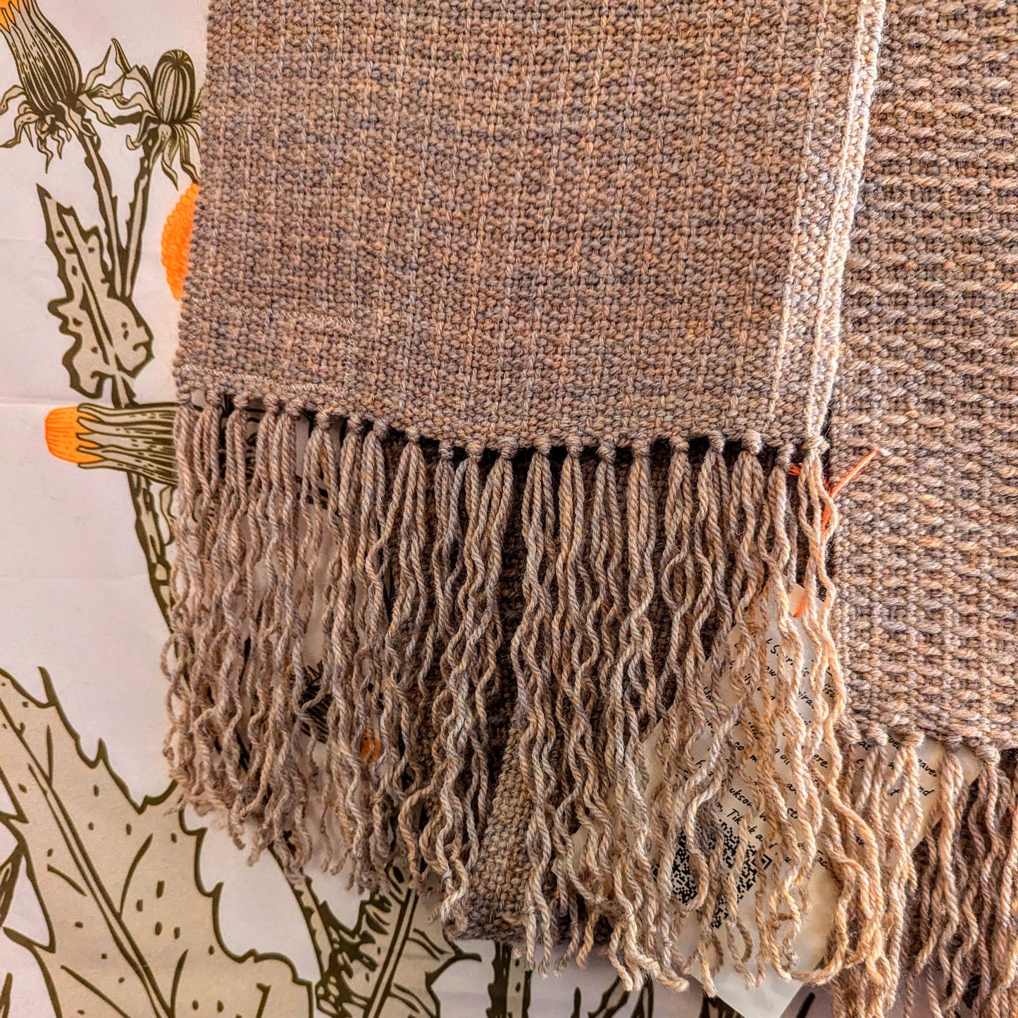 Sand Waves Handwoven Wool Scarf