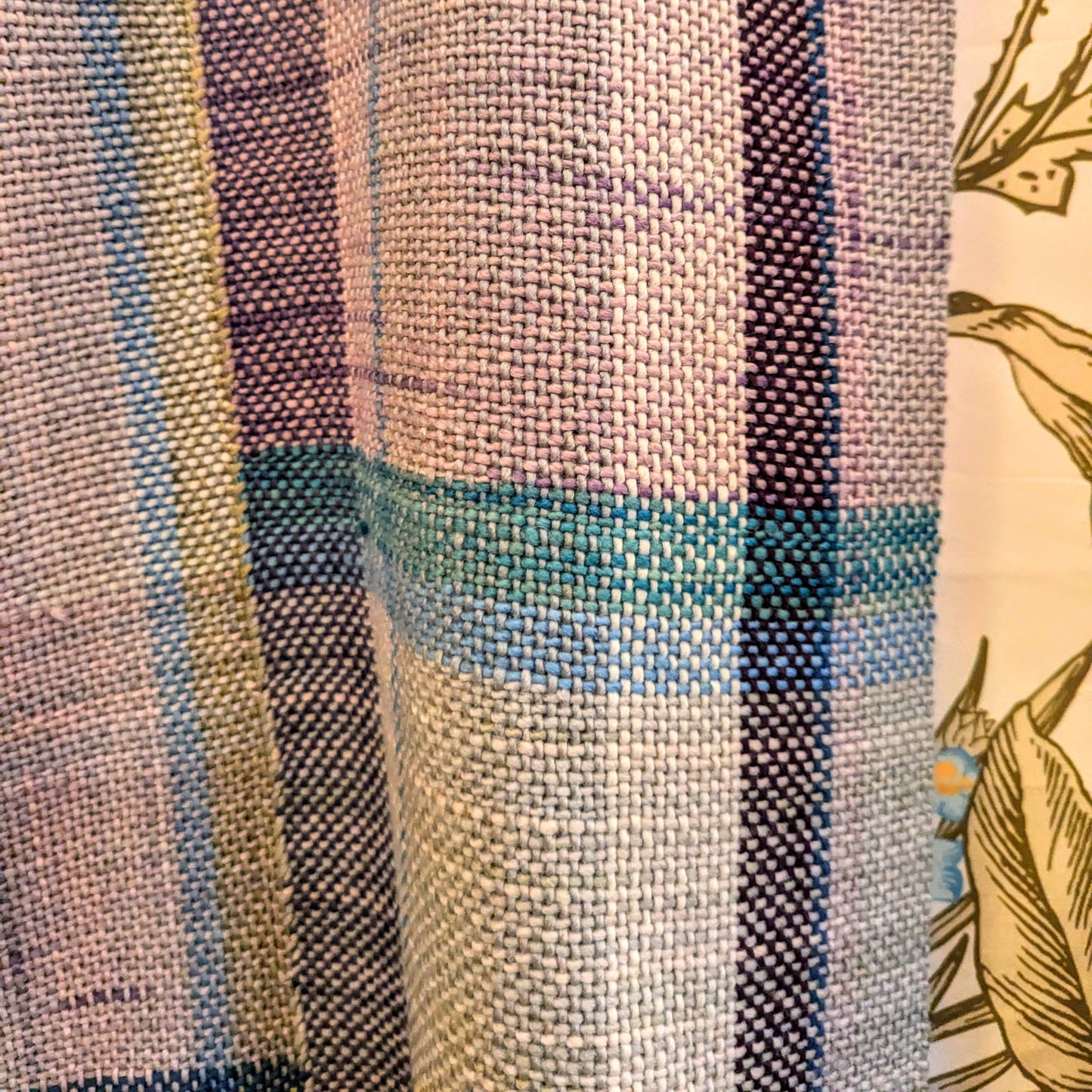 Faerie Plaid Hand-dyed and Handwoven Shawl