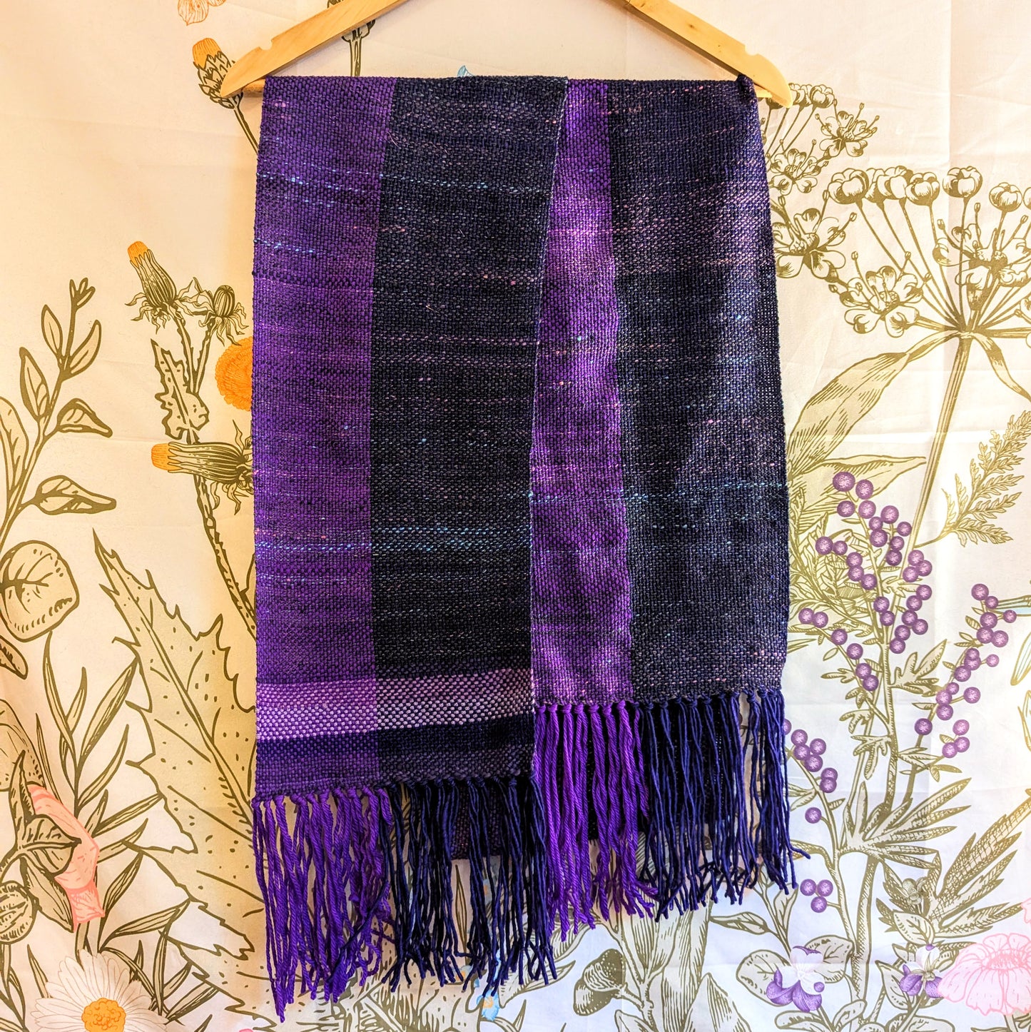 Aurora Borealis Handspun and Handwoven Scarf