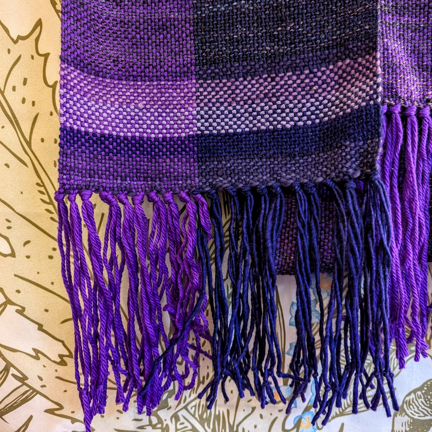 Aurora Borealis Handspun and Handwoven Scarf