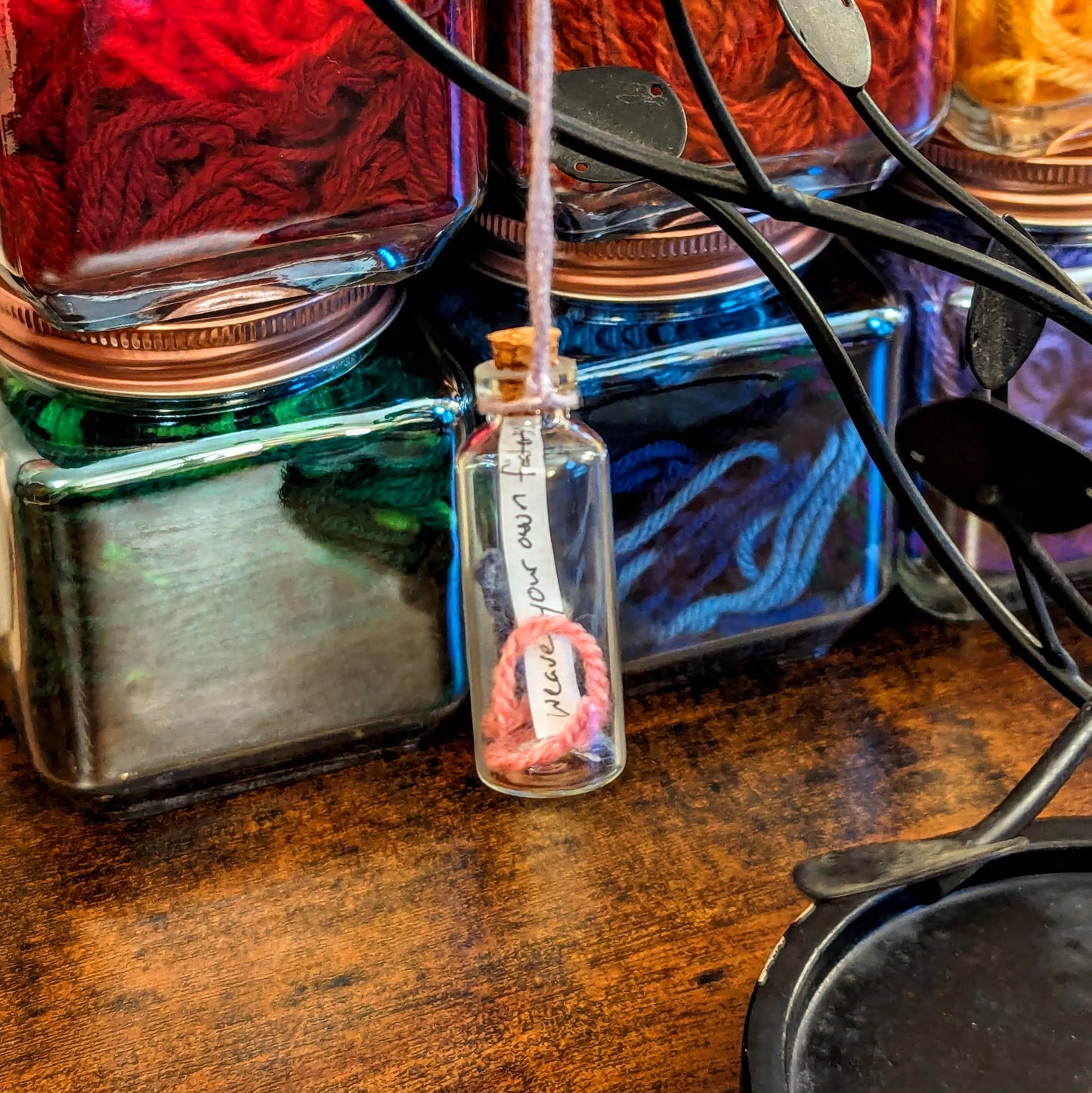 Trans Joy "Weave Your Own Fate" Glass Vial Ornaments