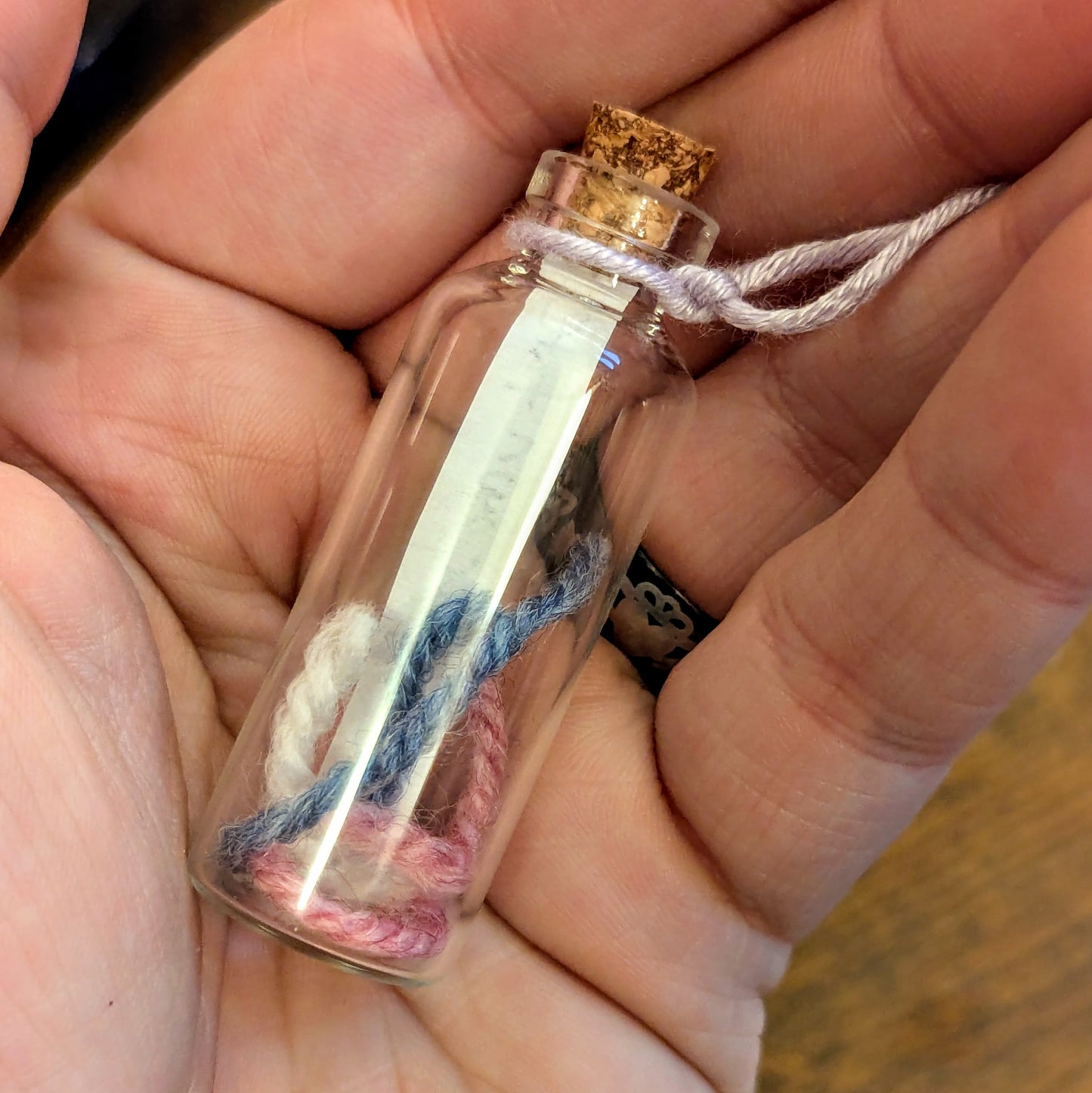 Trans Joy "Weave Your Own Fate" Glass Vial Ornaments