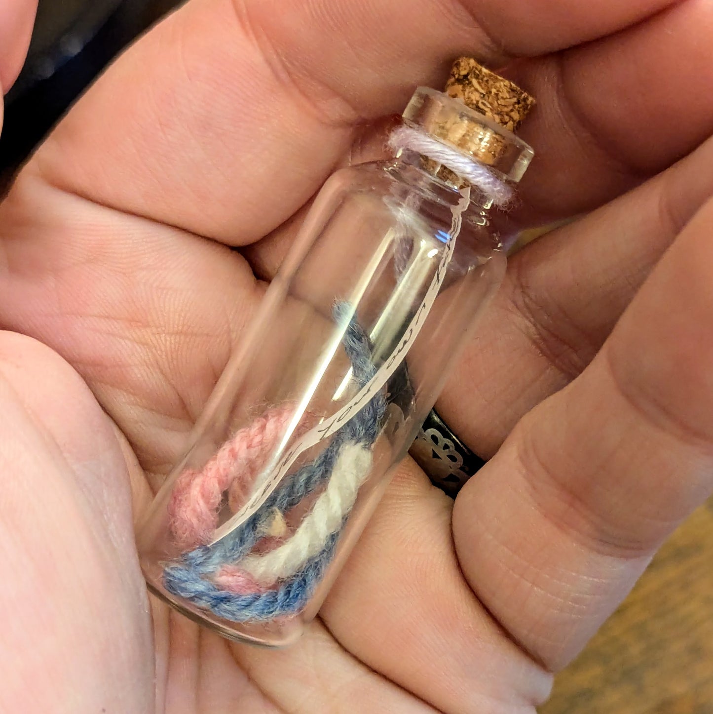 Trans Joy "Weave Your Own Fate" Glass Vial Ornaments