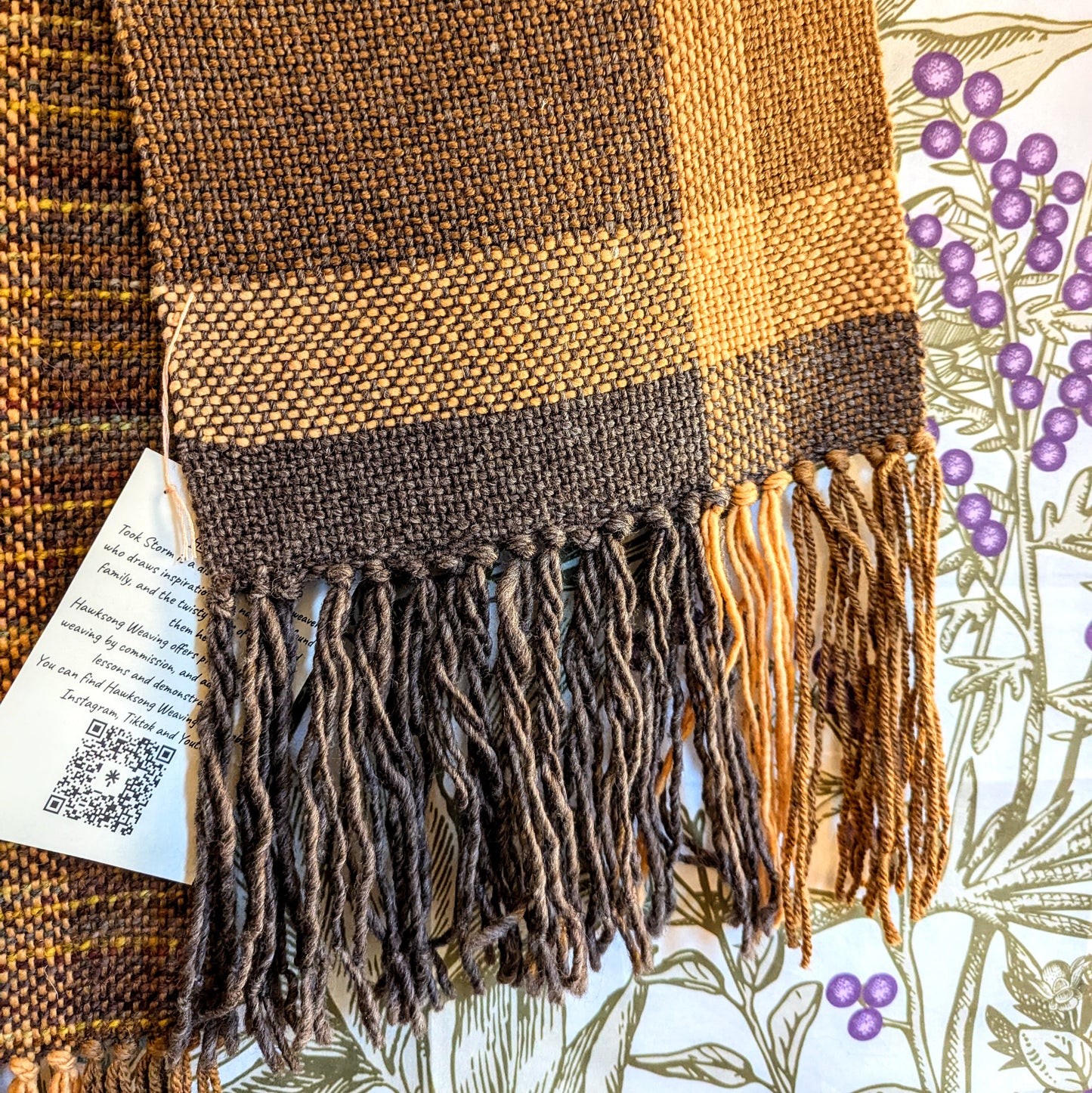 Tweed Lad Handwoven Wool and Cotton Scarf