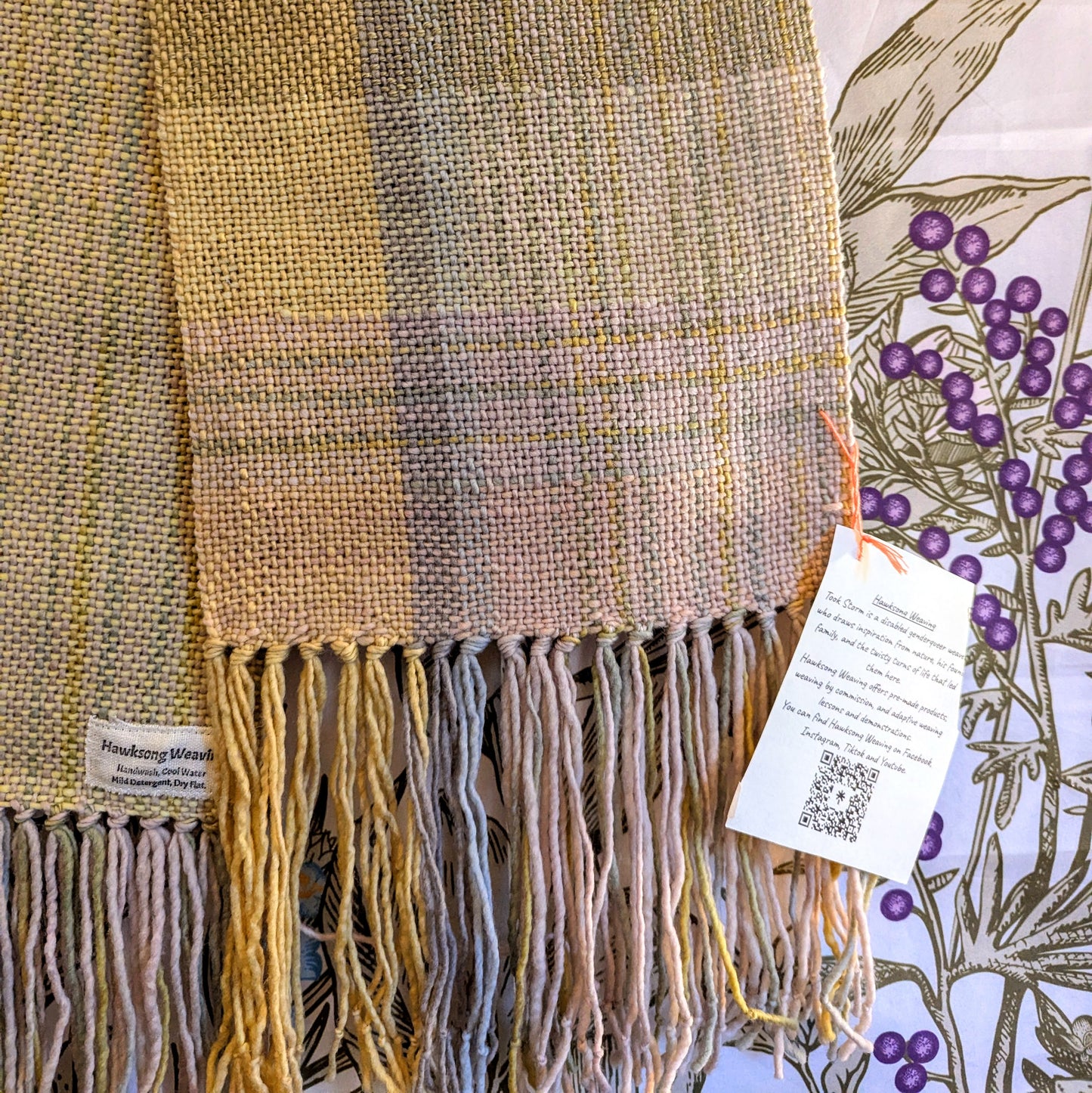 Daffodil Yellow Hand-dyed and Handwoven Scarf