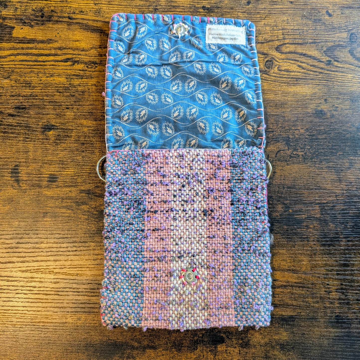 Trans Pride Handbag- Purple Nubby Yarn
