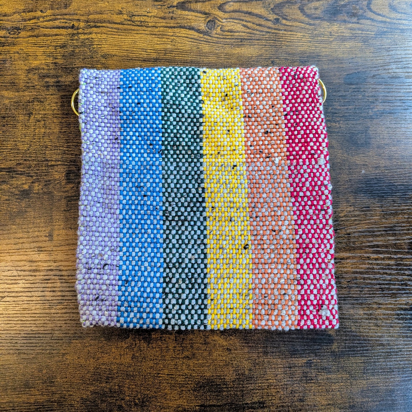 Stone Fleck Rainbow Messenger Bag 11x11