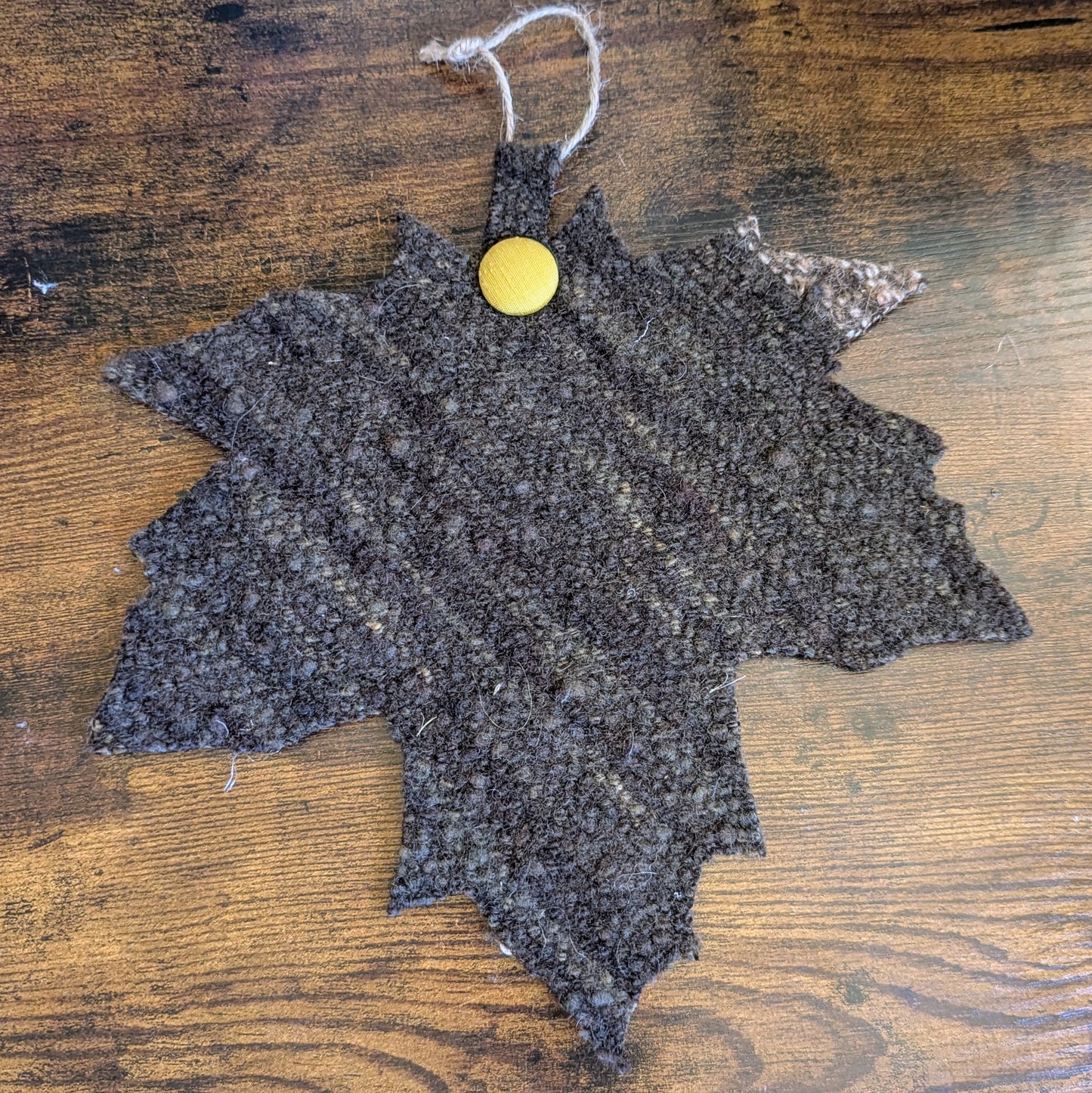 Handwoven Felted Wool Maple Leaf Wall Hangings