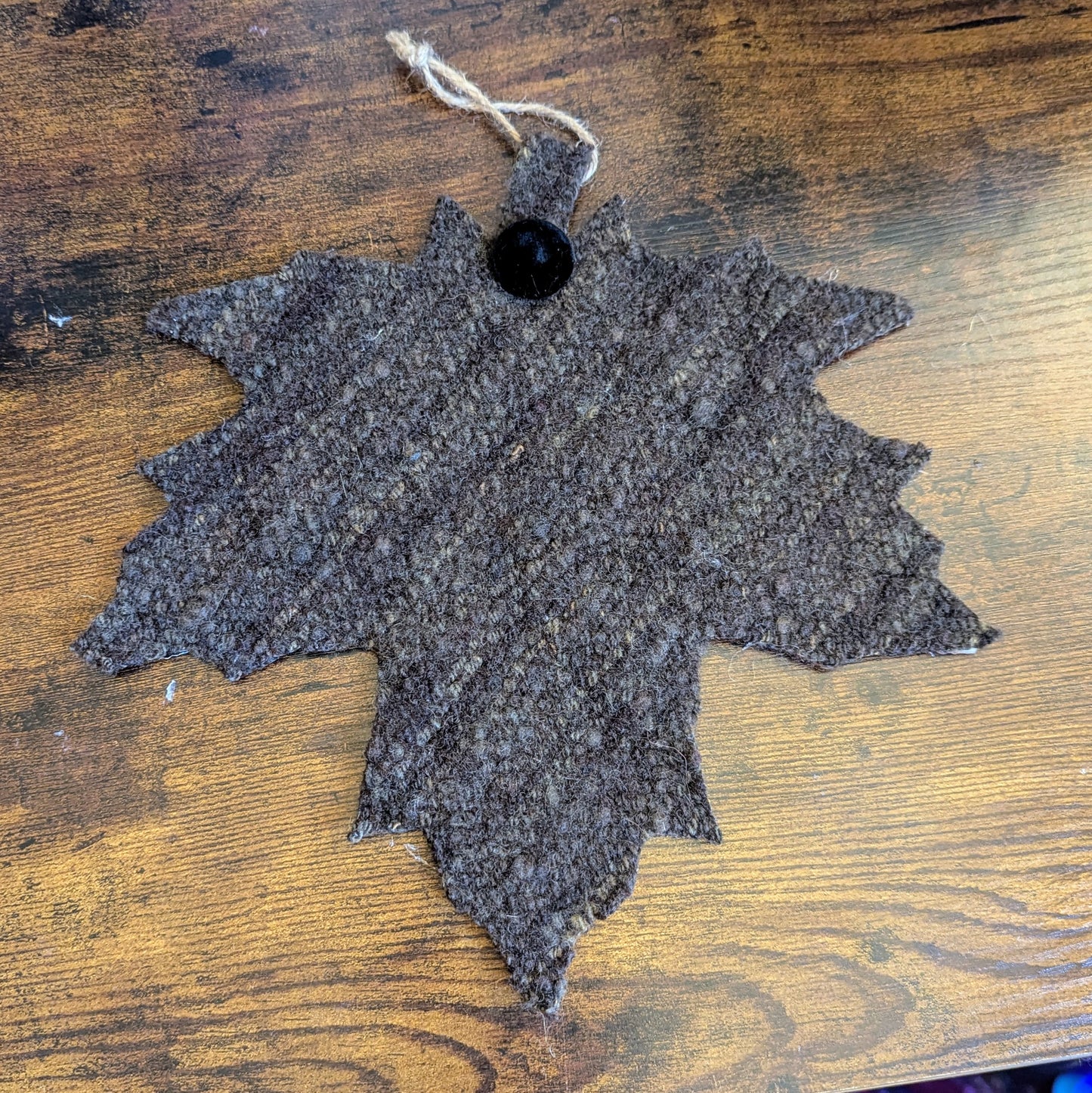 Handwoven Felted Wool Maple Leaf Wall Hangings