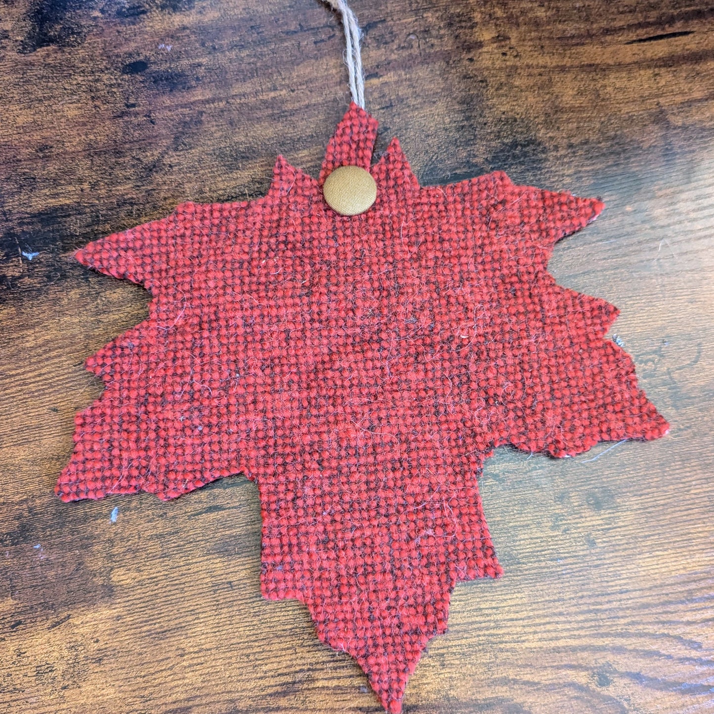 Handwoven Felted Wool Maple Leaf Wall Hangings
