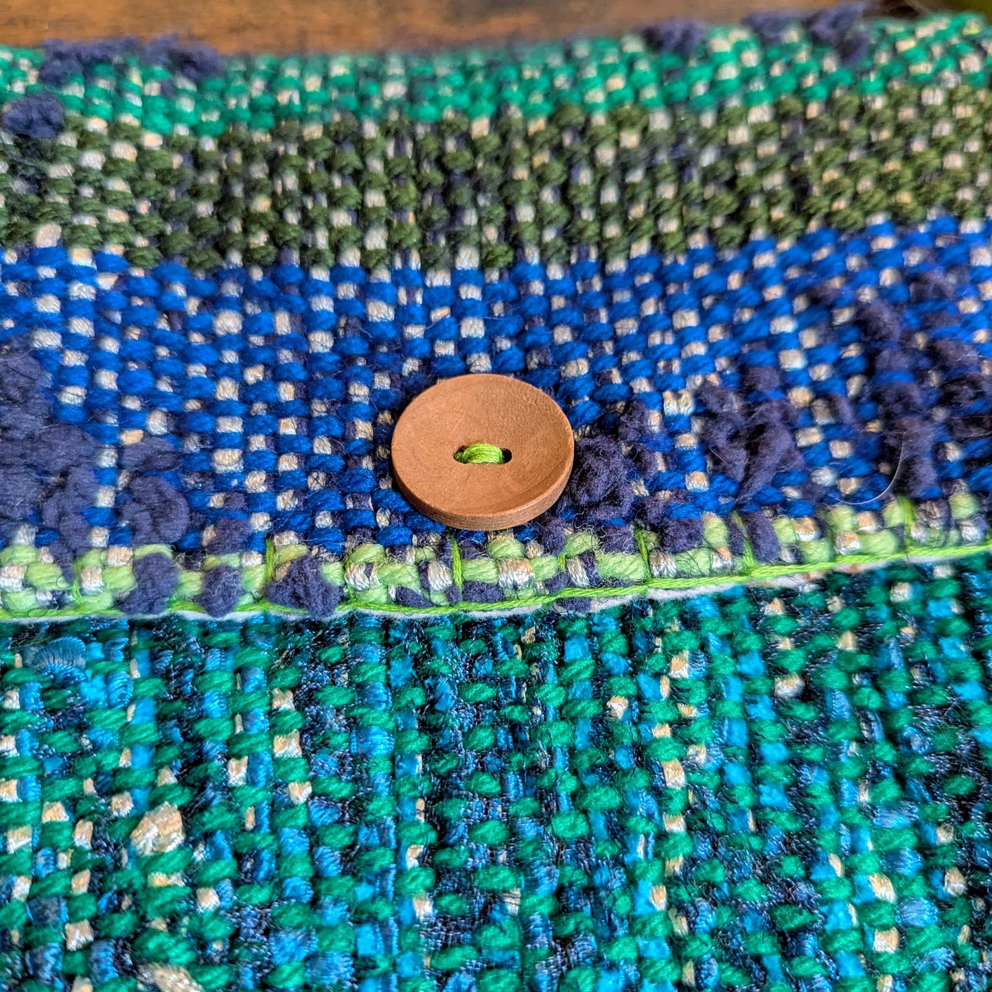 Blue Shimmer Handwoven Tarot Bag