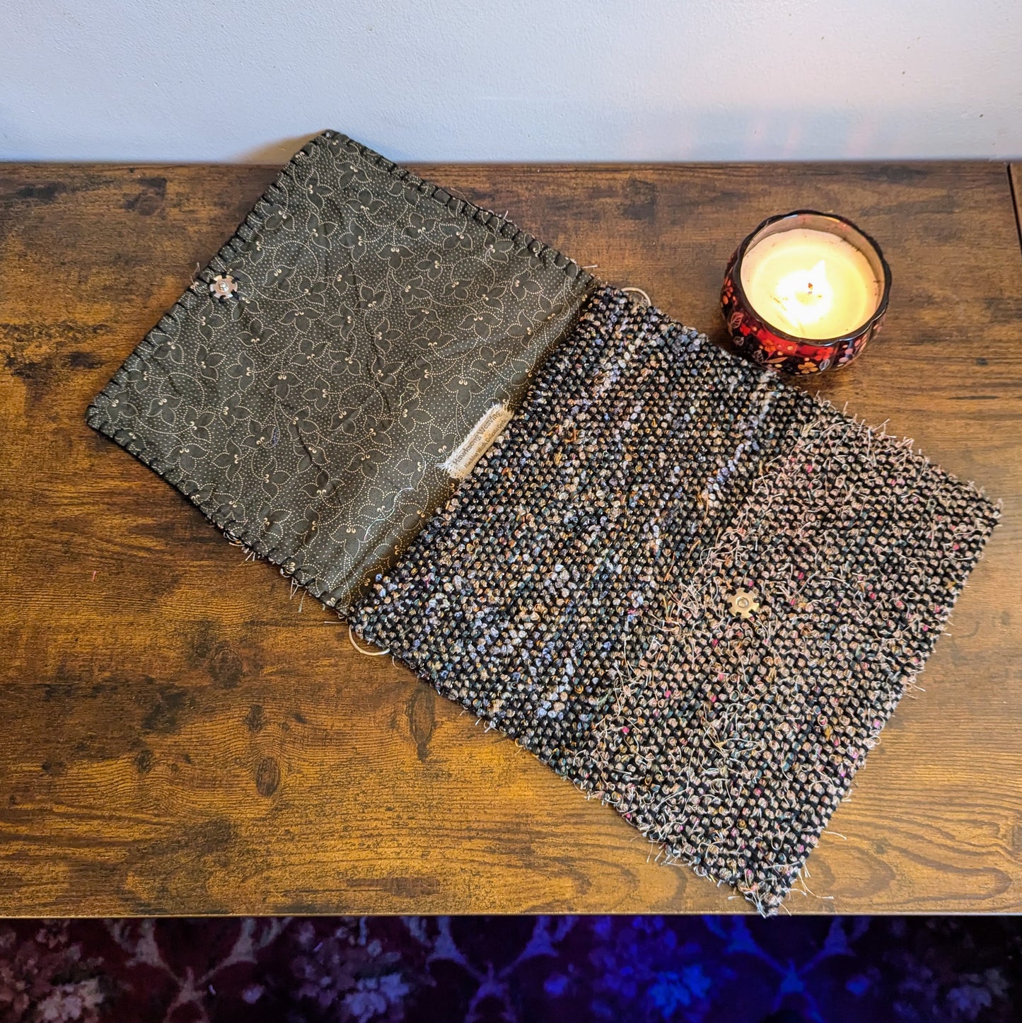 Fuzzy Filigree Handwoven Messenger Bag