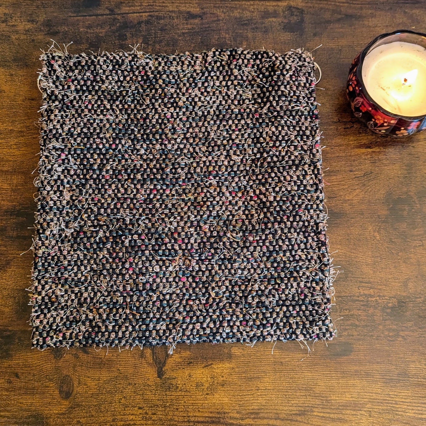 Fuzzy Filigree Handwoven Messenger Bag