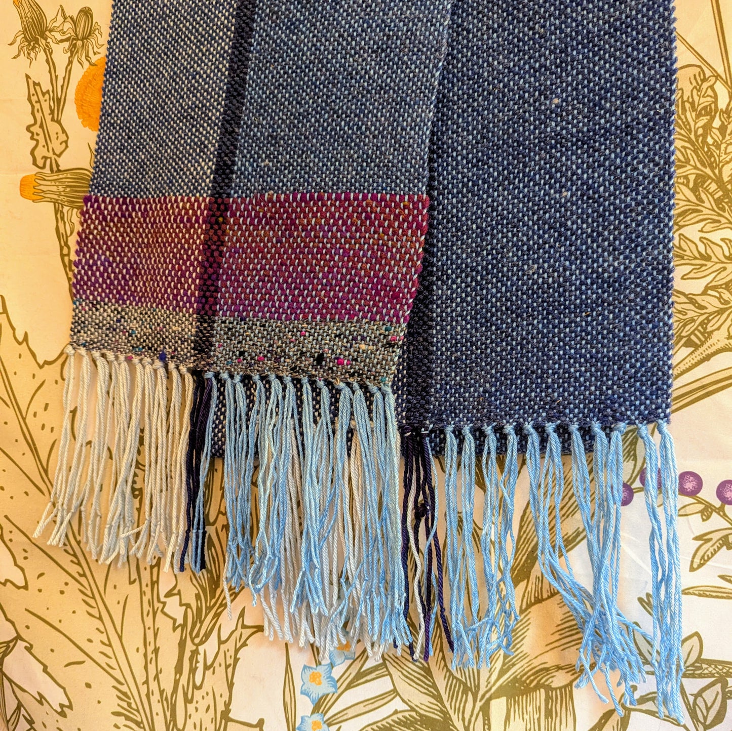 Magenta Wool Majesty Handwoven Scarf