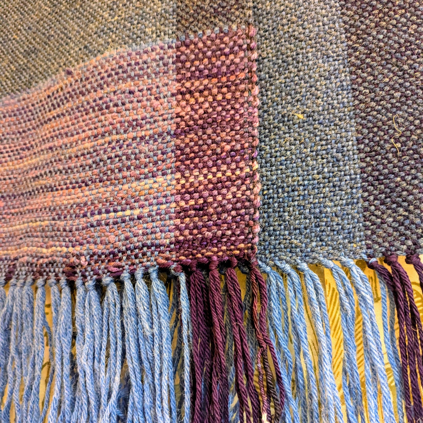 Purple Mountains Handwoven Wool Scarf
