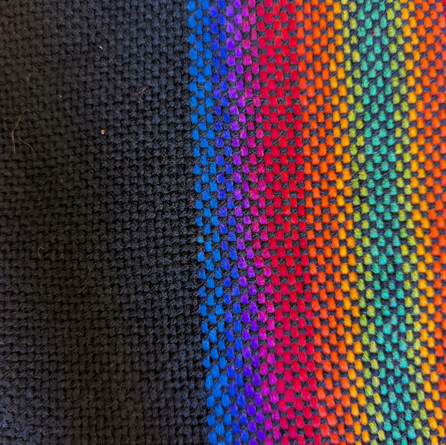 Rainbow Green Silk Handwoven Handbag