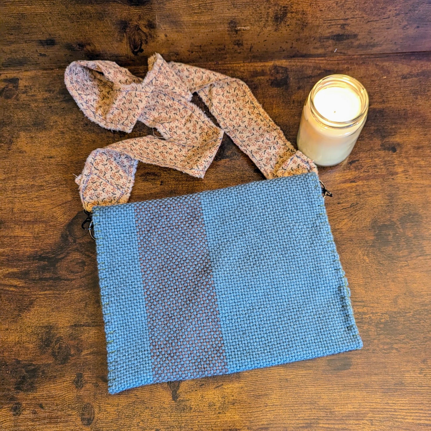 Brooke Blue Handwoven Shoulder Bag