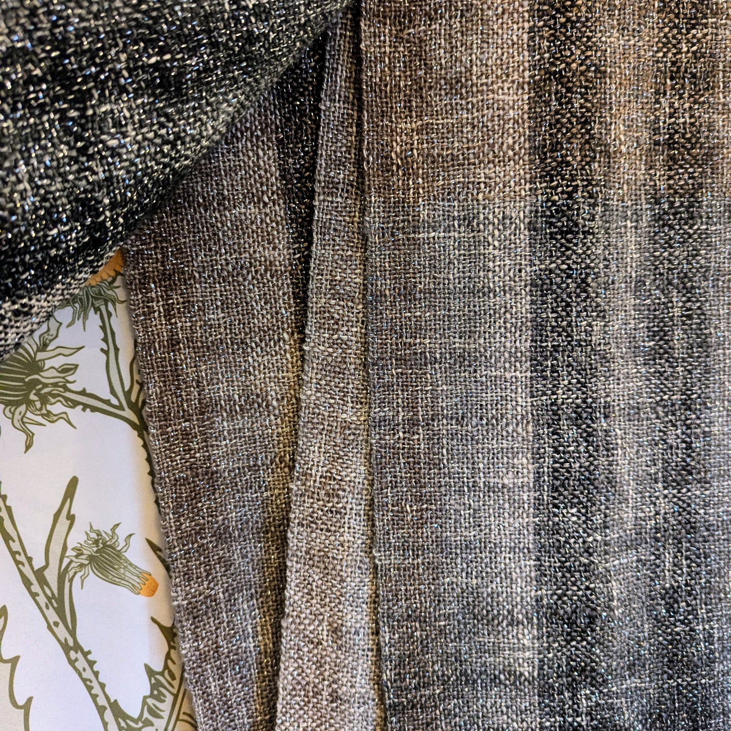Burnt Umber and Ash Handwoven Hypoallergenic Sparkle Scarf