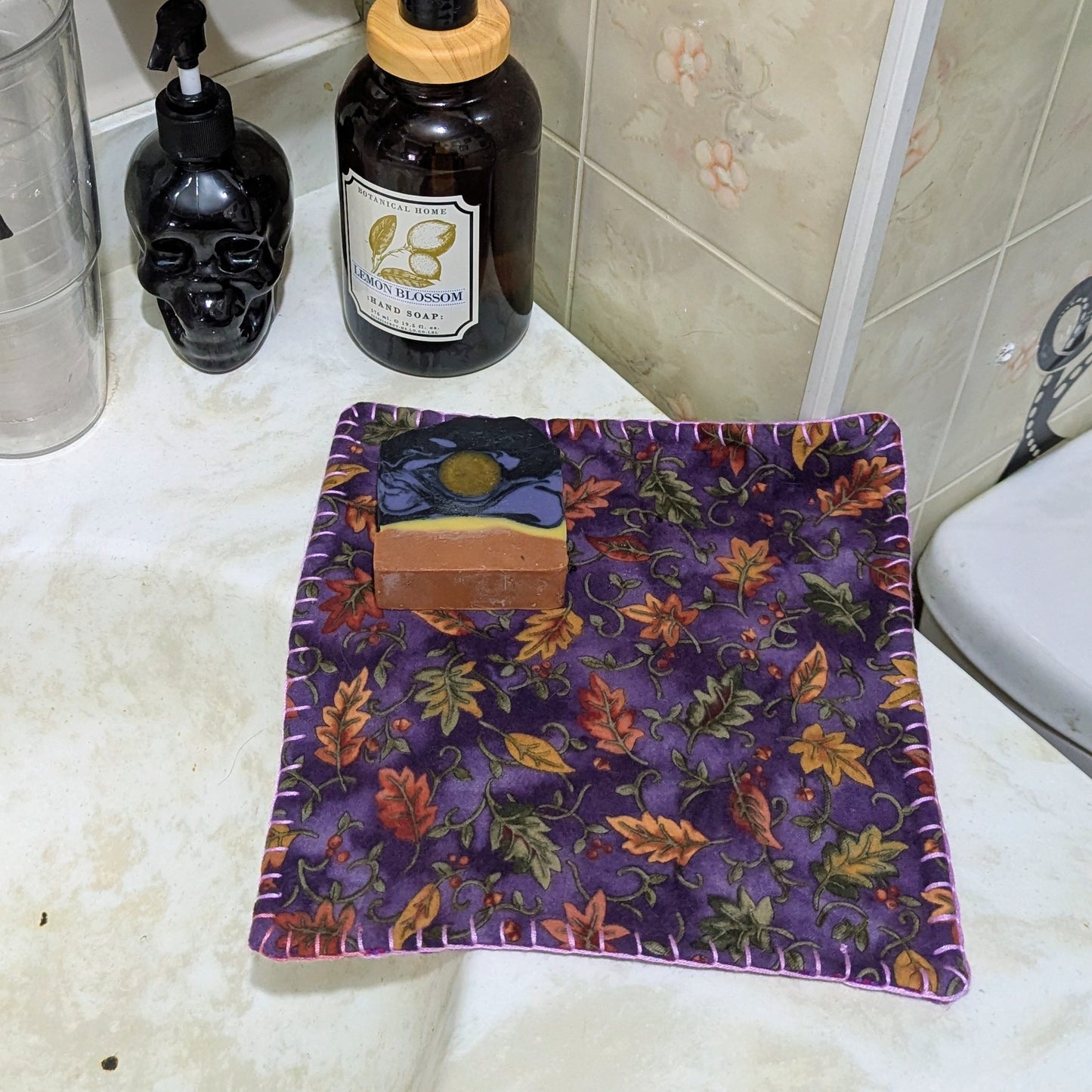 Softly Sudsing Handwoven Purple Oak Cotton-blend Wash Cloths