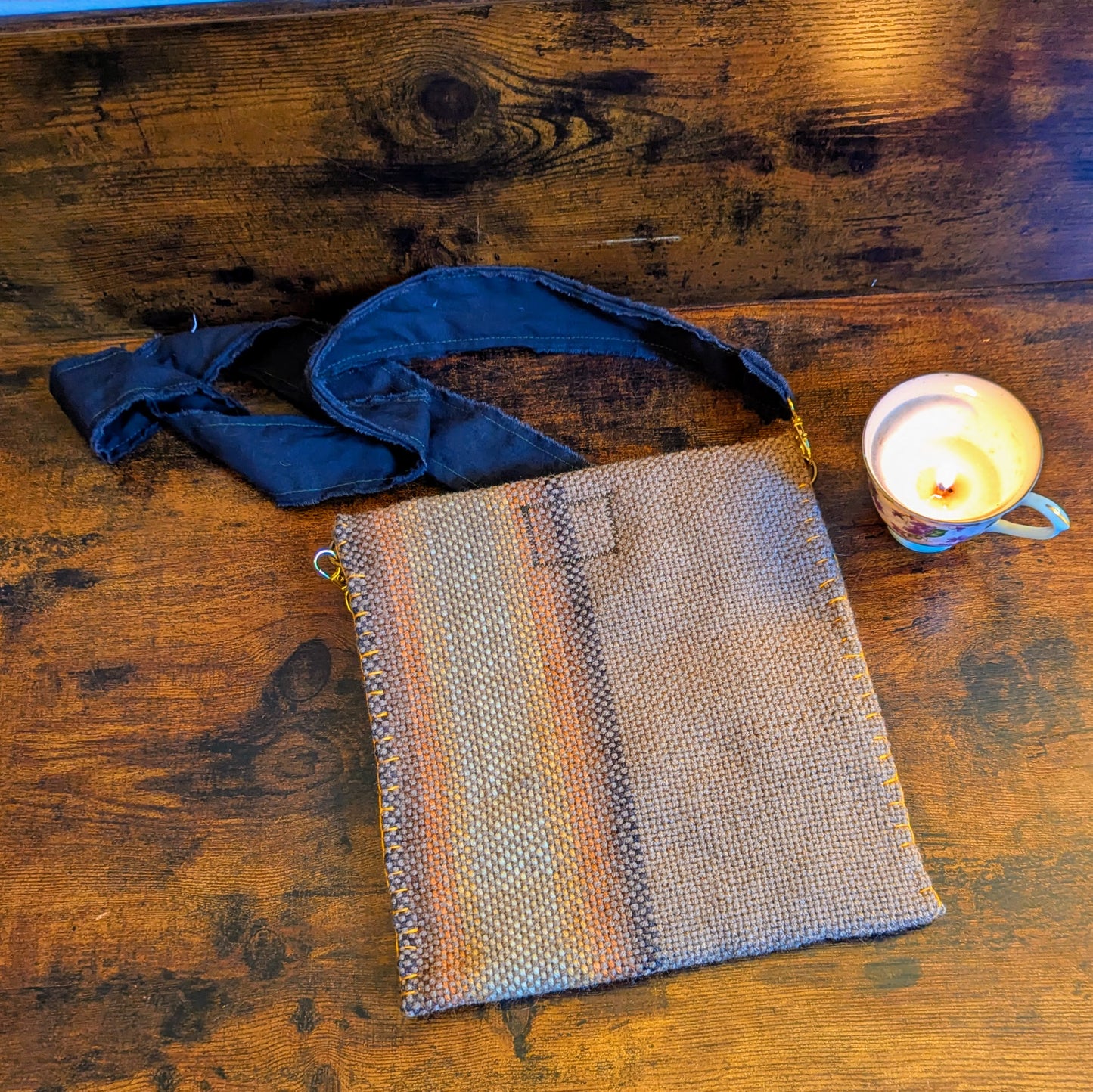 Not All That Glitters is Gold Handwoven Hypoallergenic Silk Lined Shoulder Bag