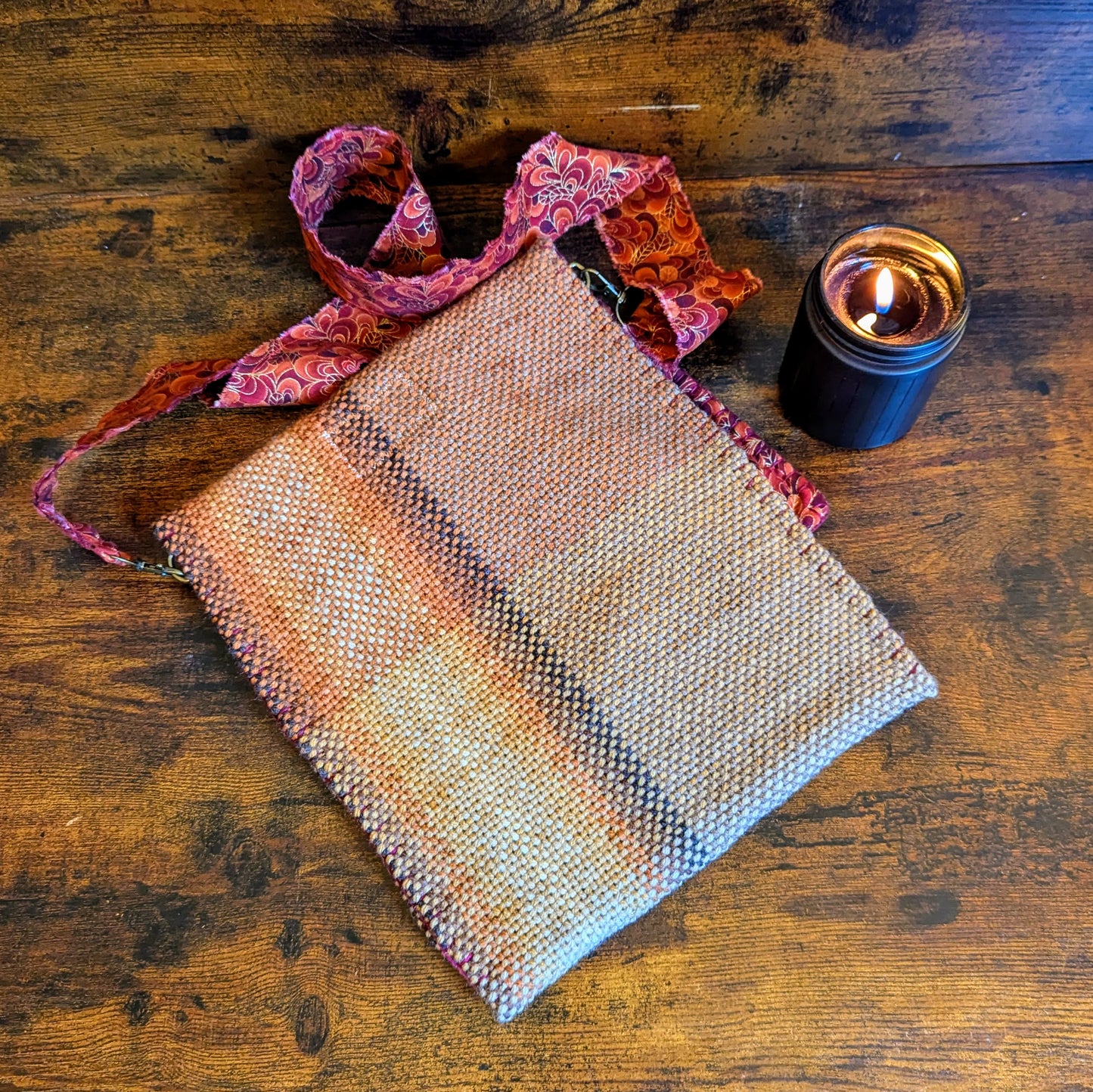 Gilded Gold Brown Ombre Handwoven Shoulder Bag