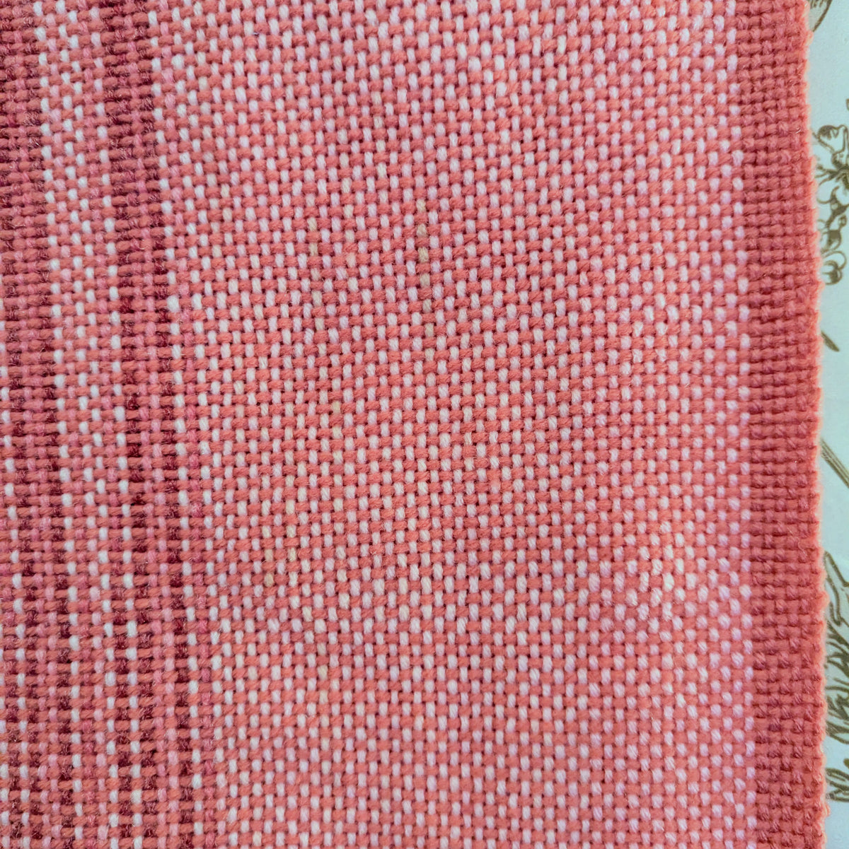 Powerful Pink Handwoven Hypoallergenic Table Runner Or Weaving Blank