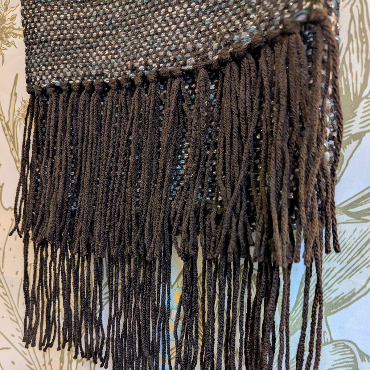 Glimmering Dark Wood Handwoven Hypoallergenic Table Runner or Weaving Blank