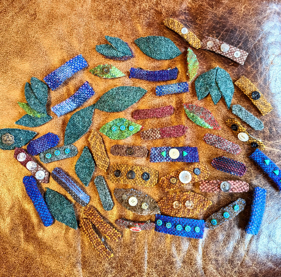 Felted Fanciful Barrettes