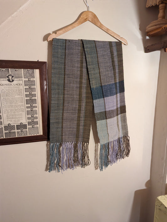 West River Serpentine Hand-dyed and Handwoven Scarf