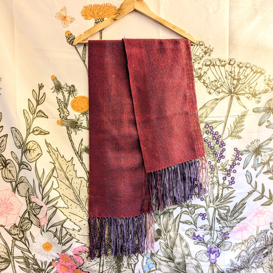 Dawn Blush Angora Merino Handwoven Scarf