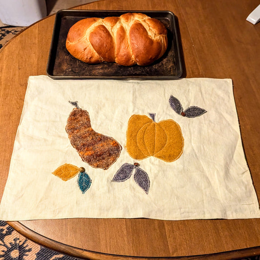 Gourd-geous Applique Challah Cover and Centerpiece
