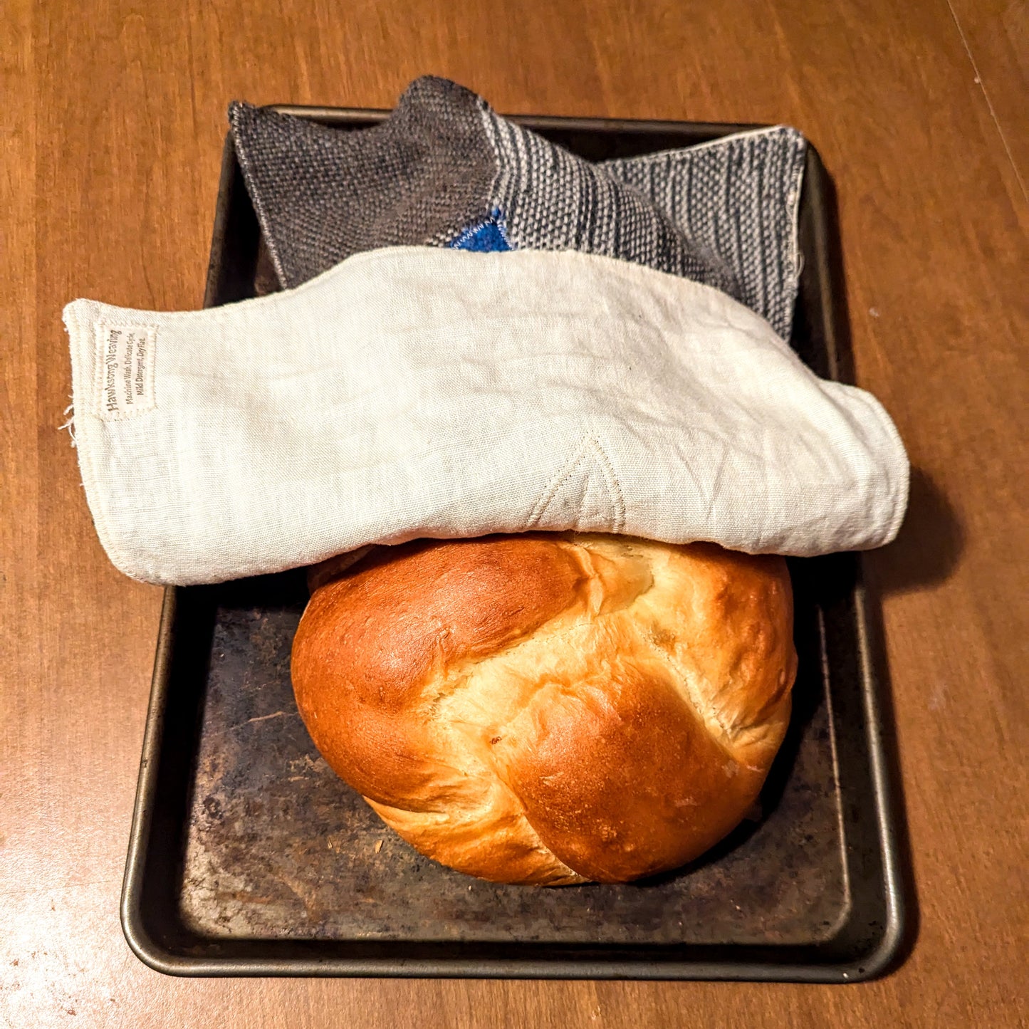 Blue Floral Challah Cover and Centerpiece
