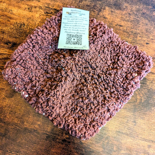 Brown Handwoven Microfiber Dust Cloth