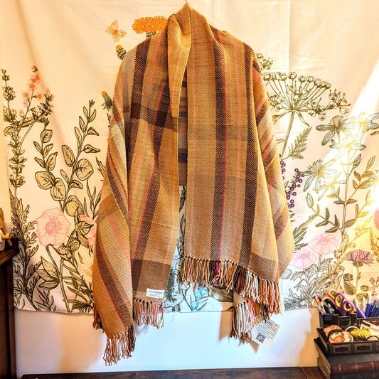 No Matter Which Way the Cookie Crumbles Hand-dyed and Handwoven Shawl