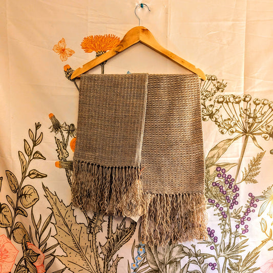 Sand Waves Handwoven Wool Scarf