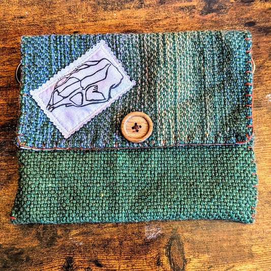 Woodchuck Skull Patch Green E-Reader Sleeve