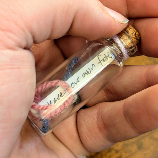 Trans Joy "Weave Your Own Fate" Glass Vial Ornaments