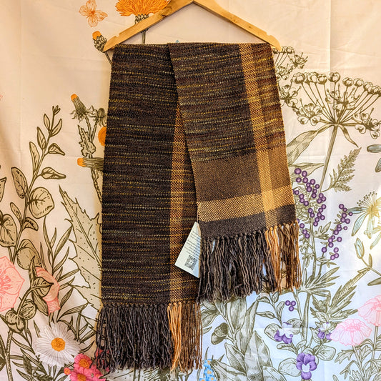 Tweed Lad Handwoven Wool and Cotton Scarf
