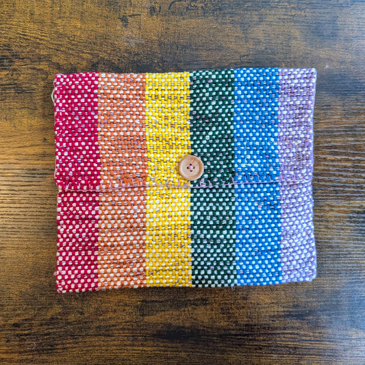 Purple Sparkle Fleck Rainbow Messenger Bag 10x8.5