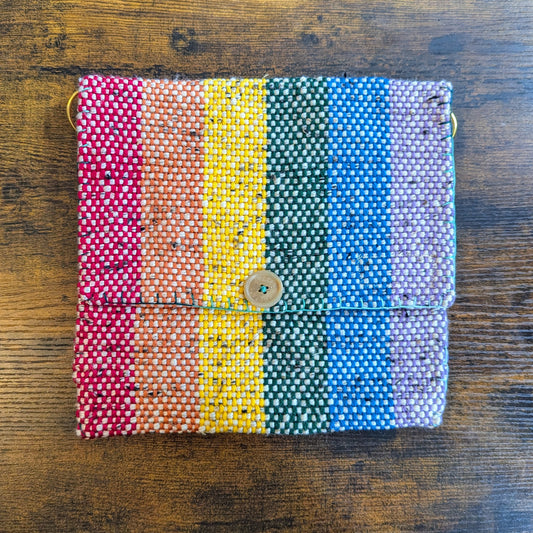 Stone Fleck Rainbow Messenger Bag 10x10
