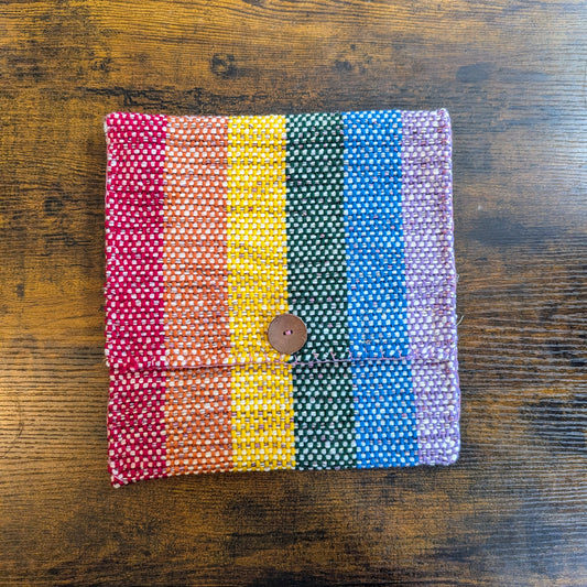 Purple Sparkle Fleck Rainbow Messenger Bag 10x10.5