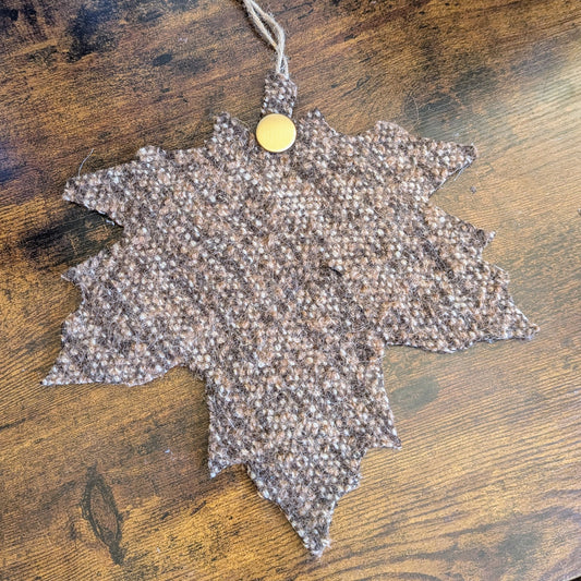 Handwoven Felted Wool Maple Leaf Wall Hangings