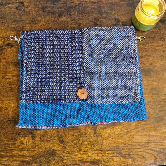 Pansy Purple Handwoven Messenger Bag