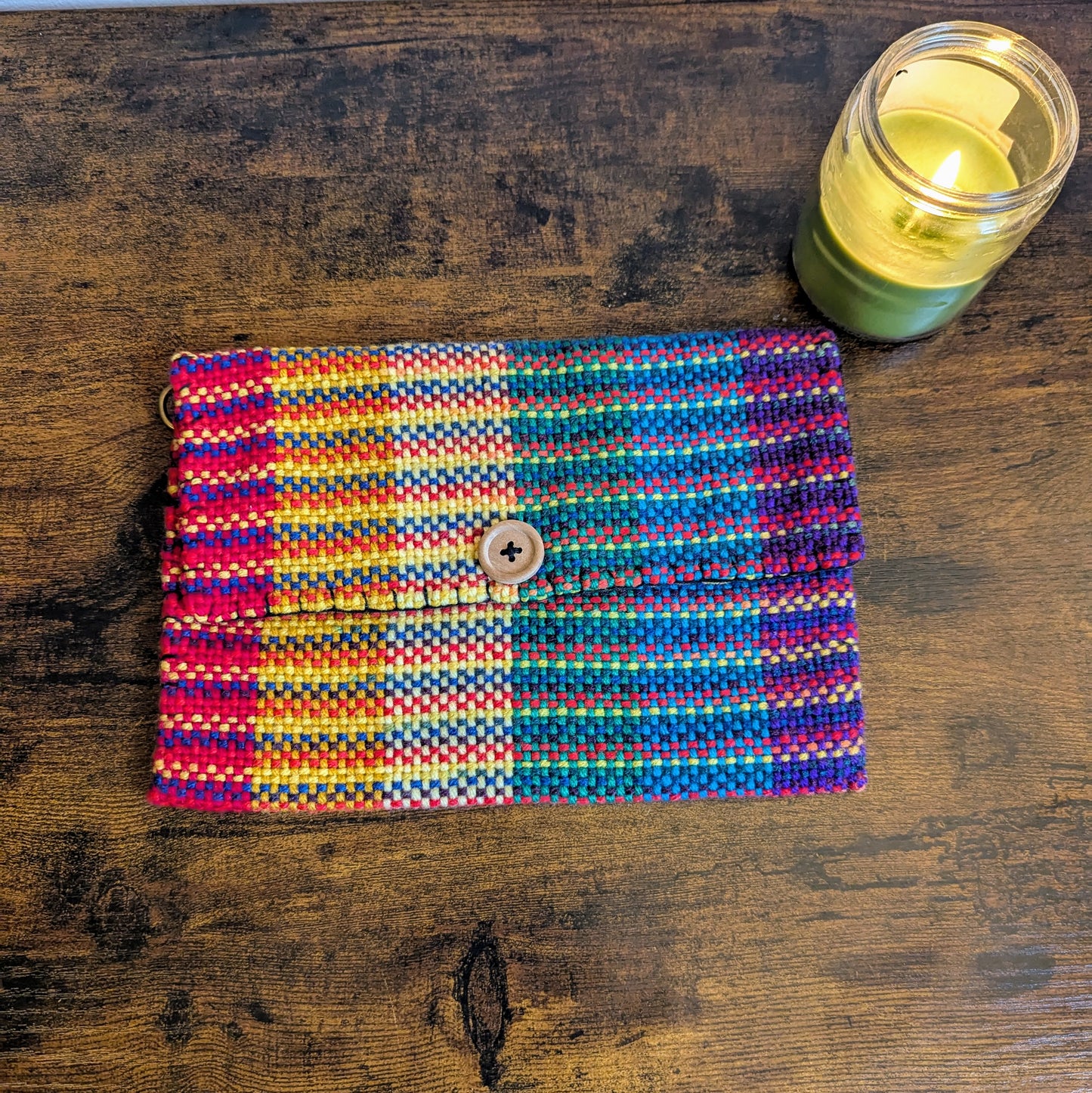 Primary Rainbow Small Handwoven Bag