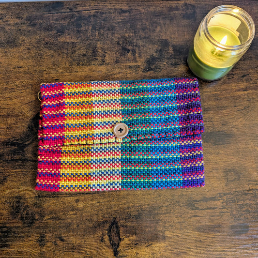 Primary Rainbow Small Handwoven Bag