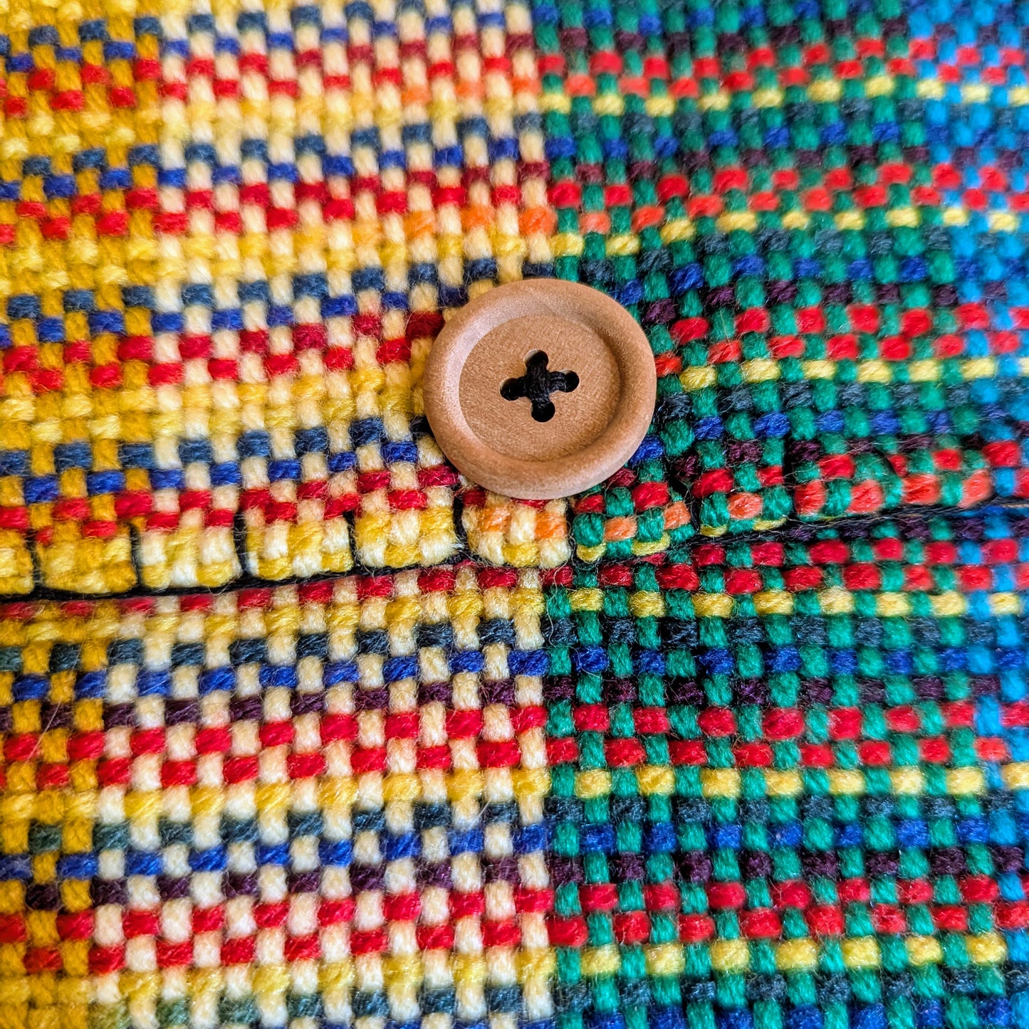 Primary Rainbow Small Handwoven Bag