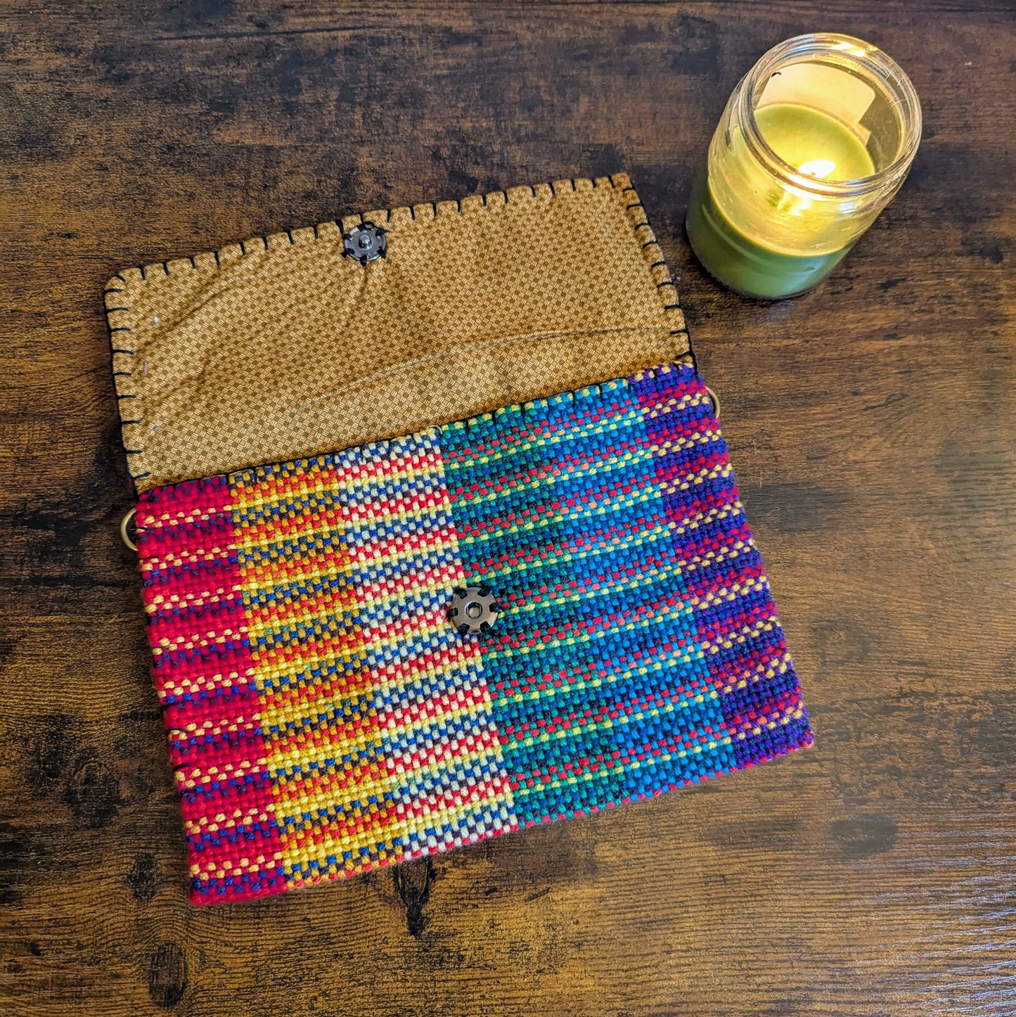 Primary Rainbow Small Handwoven Bag
